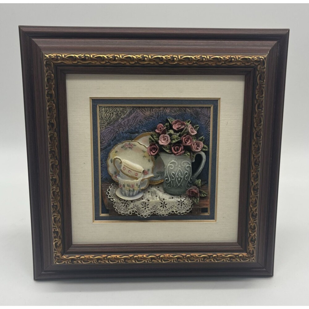 A. Richesco Corporation 3D Floral Framed Picture